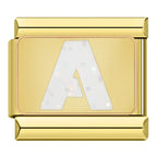 Charm Iniciais Dourado com Glitter - Blisca®