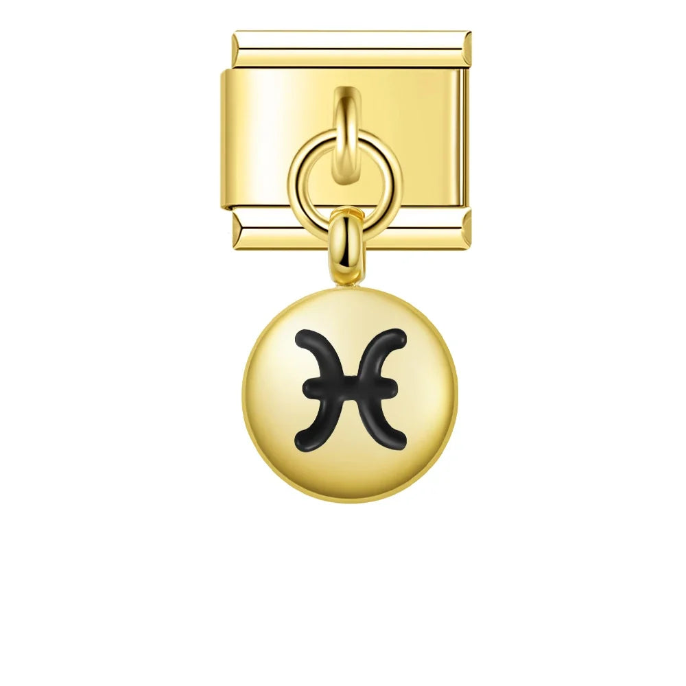 Charm Pendant Signos Circle Gold - Blisca®