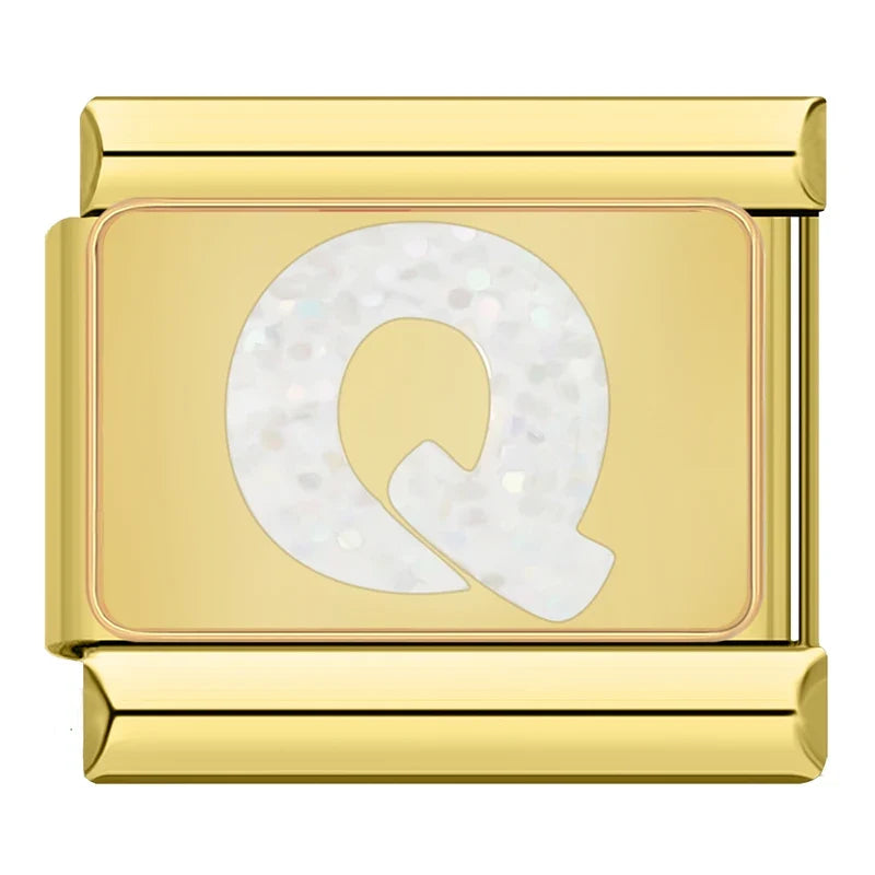 Charm Gold Glitter Initials - Blisca®