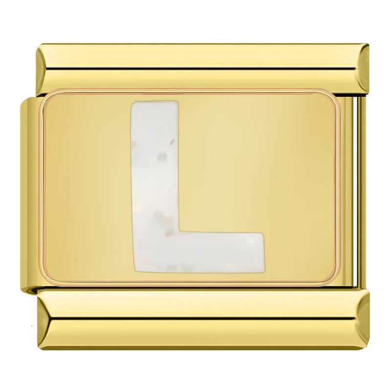 Charm Gold Glitter Initials - Blisca®
