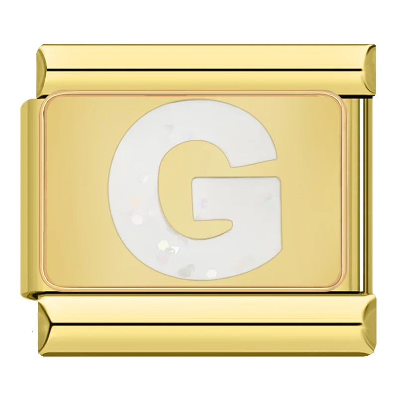Charm Gold Glitter Initials - Blisca®